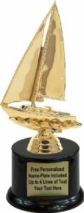 8" Sailboat Trophy Kit with Pedestal Base