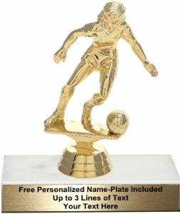 5 1/4" Action Soccer Female Trophy Kit