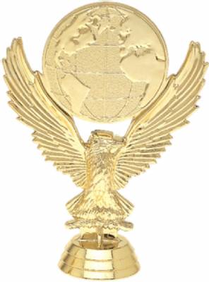 5" Gold Eagle 2" Insert Holder Trophy Figure #1