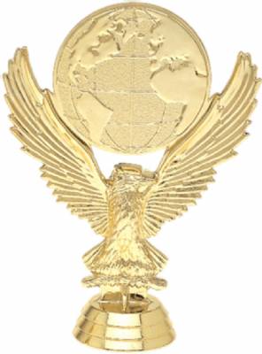 5" Gold Eagle 2" Insert Holder Trophy Figure