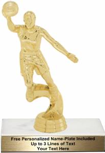 6 3/4" Action Basketball Female Trophy Kit