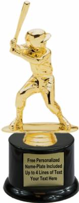 7" Junior Softball Female Trophy Kit with Pedestal Base