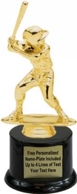 7 3/4" Junior Baseball Male Trophy Kit with Pedestal Base