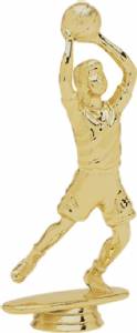 5 1/2" Junior Basketball Female Trophy Figure Gold