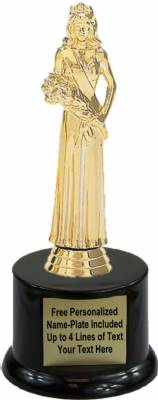 7" Beauty Queen Trophy Kit with Pedestal Base