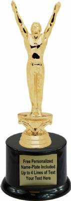 8 1/4" Gymnastics Male Trophy Kit with Pedestal Base