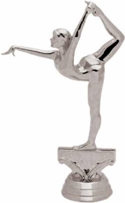 5 1/2" Gymnastics Female Silver Trophy Figure