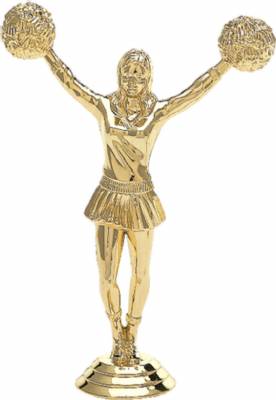 5 1/2" Cheerleader Female Trophy Figure Gold