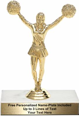 6 1/4" Cheerleader Female Trophy Kit