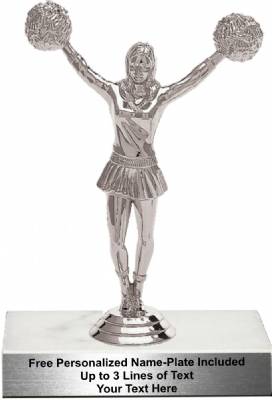 6 1/4" Cheerleader Female Trophy Kit