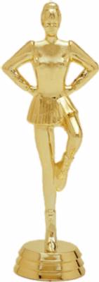 5 1/2" Drill Team Female Trophy Figure Gold