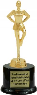 7 1/2" Drill Team Female Trophy Kit with Pedestal Base