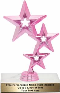 Pink 6 3/4" Star Trophy Kit