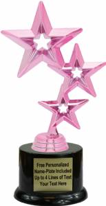Pink 8" Star Trophy Kit with Pedestal Base