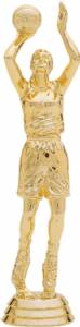 6 1/2" Basketball Female Trophy Figure Gold