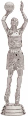 6 1/2" Basketball Female Silver Trophy Figure