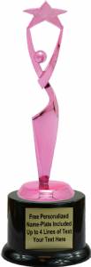 Pink 8" Reach for the Stars Trophy Kit with Pedestal Base