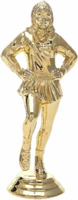 4 3/4" Drill Team Female Trophy Figure Gold