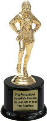 6 3/4" Drill Team Female Trophy Kit with Pedestal Base
