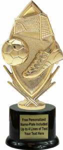 6 3/4" Soccer Sports Trophy Kit with Pedestal Base