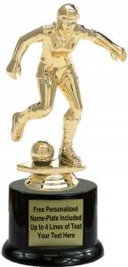 7" Soccer Female Trophy Kit with Pedestal Base