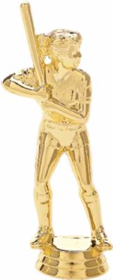 4 3/4" Softball Female Gold Trophy Figure