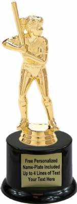 6 3/4" Softball Female Trophy Kit with Pedestal Base