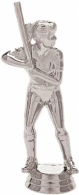 4 3/4" Softball Female Silver Trophy Figure