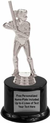 6 3/4" Softball Female Trophy Kit with Pedestal Base