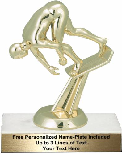 5 1/4" Male Swimming Starting Block Trophy Kit