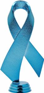 Blue 5 3/4" Awareness Ribbon Trophy Figure