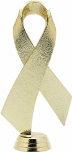 Gold 5 3/4" Awareness Ribbon Trophy Figure