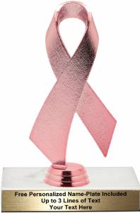 Pink 6 1/2" Awareness Ribbon Trophy Kit