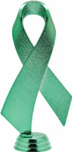 Green 5 3/4" Awareness Ribbon Trophy Figure