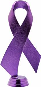 Purple 5 3/4" Awareness Ribbon Trophy Figure