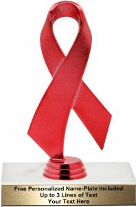 Red 6 1/2" Awareness Ribbon Trophy Kit