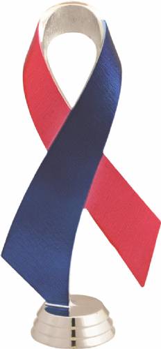 Red / White / Blue 5 3/4" Awareness Ribbon Trophy Figure