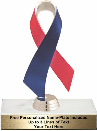 Red / White / Blue 6 1/2" Awareness Ribbon Trophy Kit