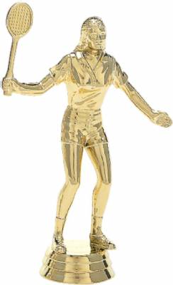 5" Female Badminton Gold Trophy Figure