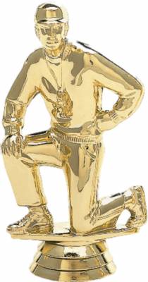 4" Coach Kneeling Gold Trophy Figure