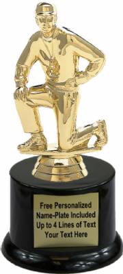 6" Coach Kneeling Trophy Kit with Pedestal Base