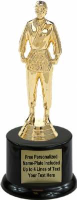 7 1/4" Judo Female Trophy Kit with Pedestal Base