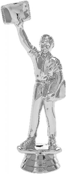 5 1/4" Newsboy Silver Trophy Figure