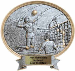 Volleyball Female - Legend Series Resin Award 8 1/2" x 8"