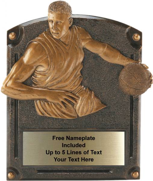 Male Basketball - Legends of Fame Series Resin Plate 6" x 8"