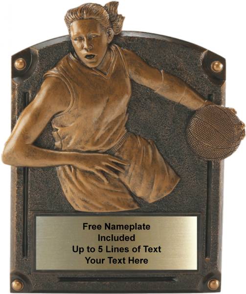 Female Basketball - Legends of Fame Series Resin Plate 6" x 8"