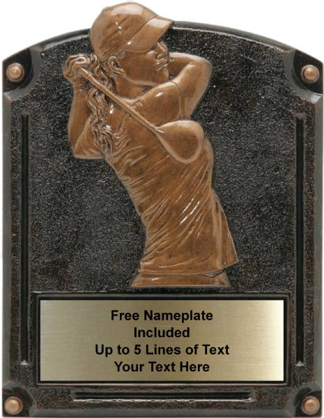 Female Golf - Legends of Fame Series Resin Plate 6" x 8"