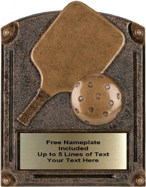 Pickleball - Legends of Fame Series Resin Plate 6" x 8"
