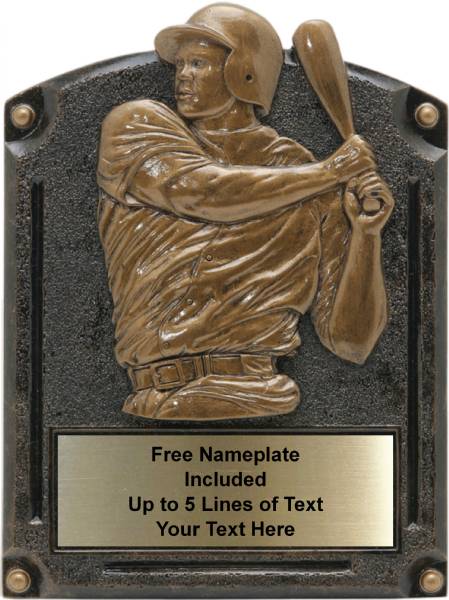 Baseball - Legends of Fame Series Resin Plate 5" x 6 1/2"