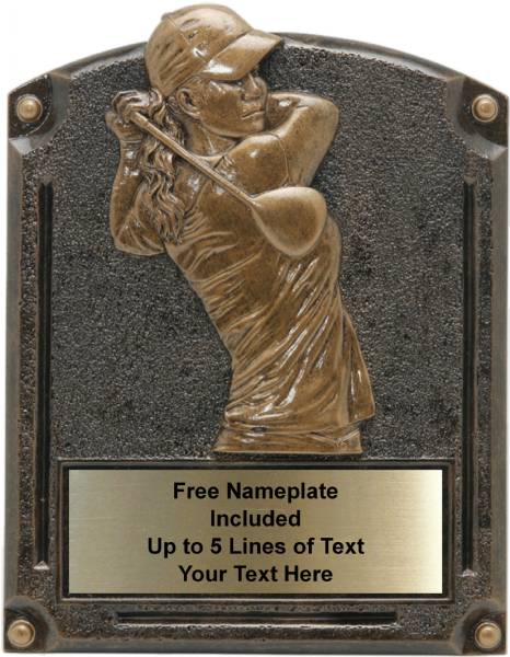 Female Golf - Legends of Fame Series Resin Plate 5" x 6 1/2"